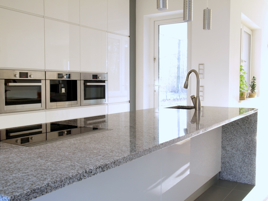Granite countertop in a modern kitchen